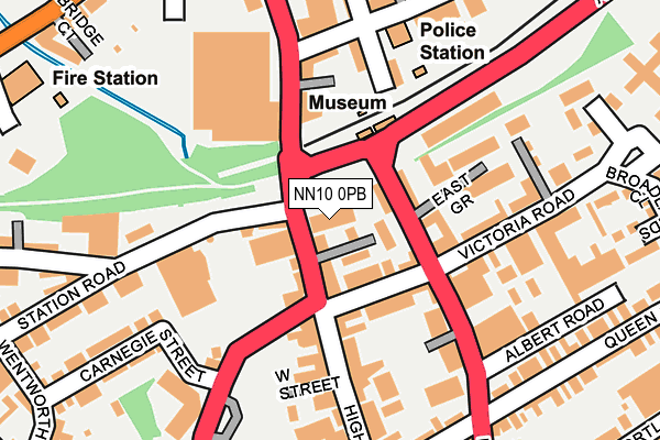 NN10 0PB map - OS OpenMap – Local (Ordnance Survey)