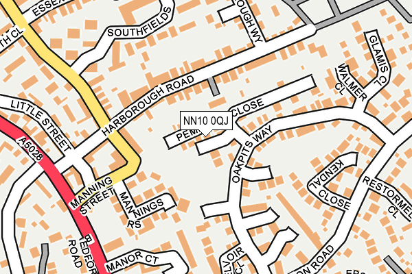 NN10 0QJ map - OS OpenMap – Local (Ordnance Survey)