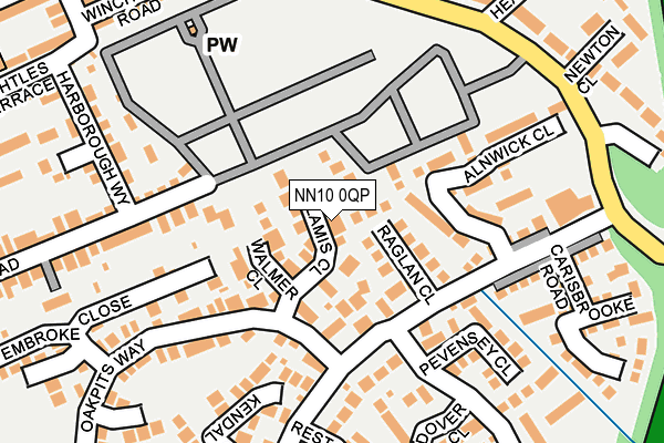 NN10 0QP map - OS OpenMap – Local (Ordnance Survey)