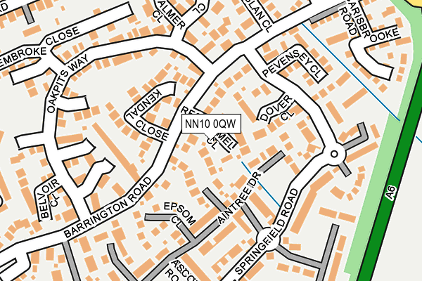 NN10 0QW map - OS OpenMap – Local (Ordnance Survey)