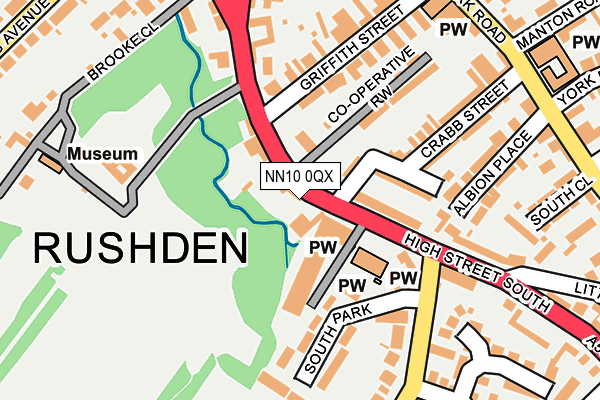 Map of RUSHDEN CONSERVATIVE CLUB COMPANY,LIMITED at local scale
