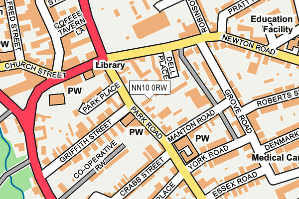 NN10 0RW map - OS OpenMap – Local (Ordnance Survey)