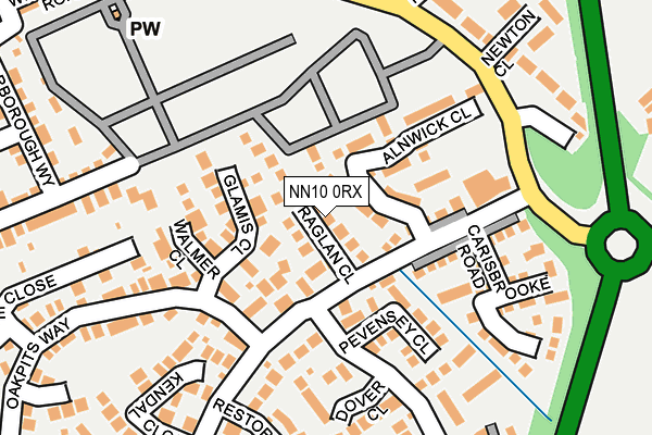 NN10 0RX map - OS OpenMap – Local (Ordnance Survey)