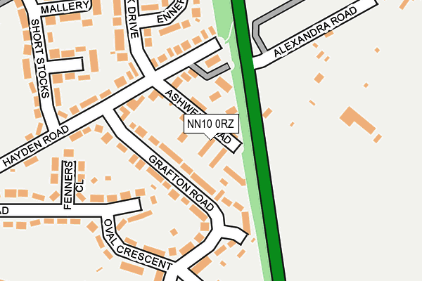 NN10 0RZ map - OS OpenMap – Local (Ordnance Survey)