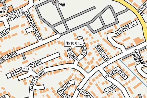 NN10 0TE map - OS OpenMap – Local (Ordnance Survey)