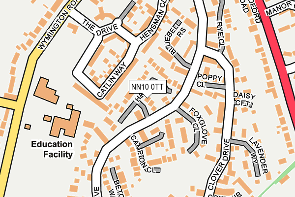NN10 0TT map - OS OpenMap – Local (Ordnance Survey)