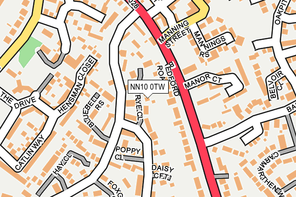 NN10 0TW map - OS OpenMap – Local (Ordnance Survey)