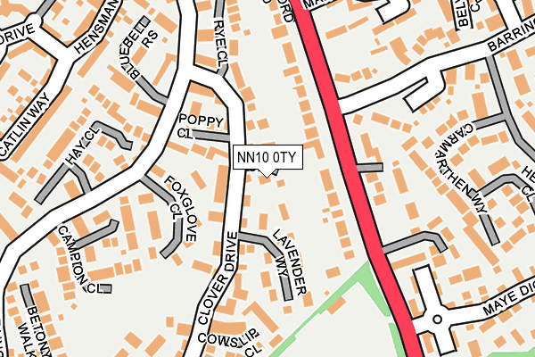 NN10 0TY map - OS OpenMap – Local (Ordnance Survey)