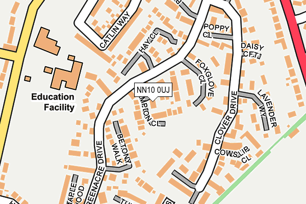Map of UNITE BARBER CO LTD at local scale