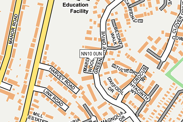 NN10 0UN map - OS OpenMap – Local (Ordnance Survey)