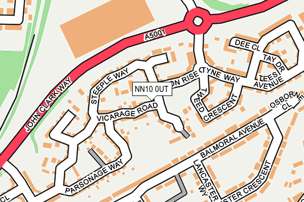 NN10 0UT map - OS OpenMap – Local (Ordnance Survey)