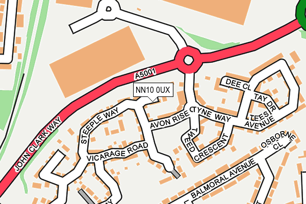 NN10 0UX map - OS OpenMap – Local (Ordnance Survey)