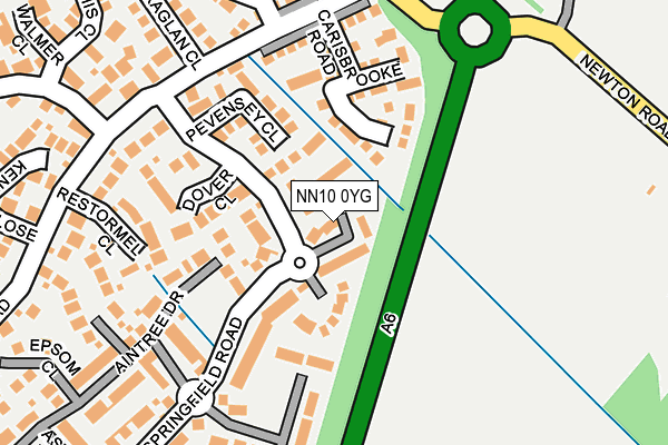 NN10 0YG map - OS OpenMap – Local (Ordnance Survey)