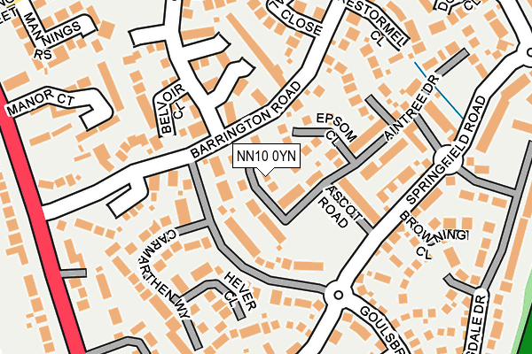NN10 0YN map - OS OpenMap – Local (Ordnance Survey)