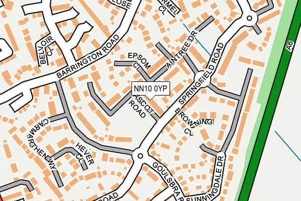 NN10 0YP map - OS OpenMap – Local (Ordnance Survey)