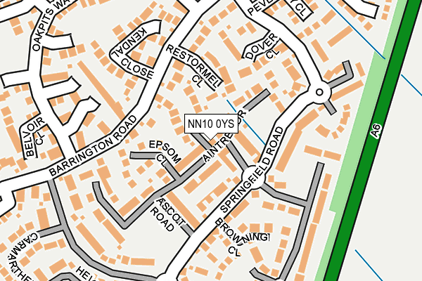 NN10 0YS map - OS OpenMap – Local (Ordnance Survey)