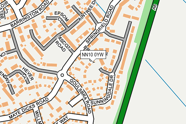 NN10 0YW map - OS OpenMap – Local (Ordnance Survey)