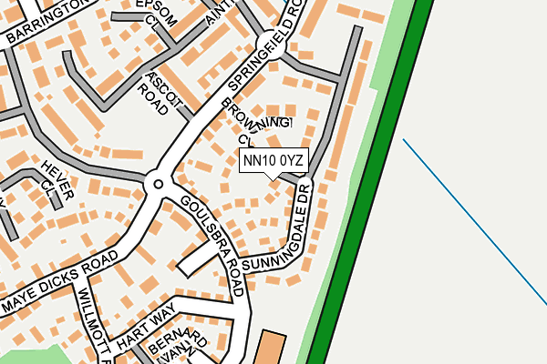 NN10 0YZ map - OS OpenMap – Local (Ordnance Survey)