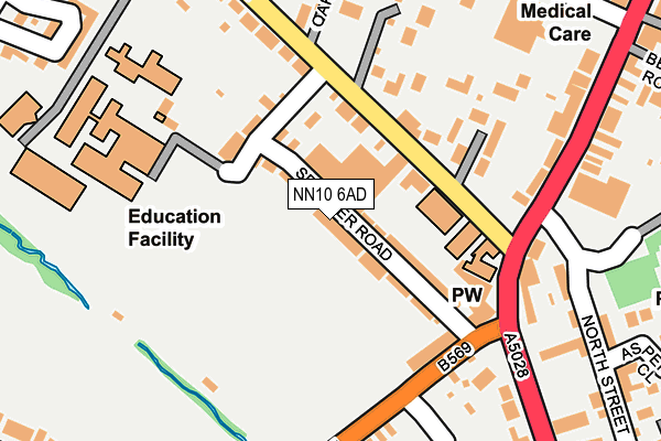 NN10 6AD map - OS OpenMap – Local (Ordnance Survey)