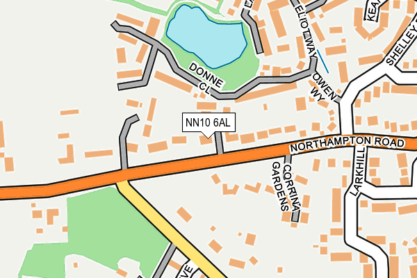 NN10 6AL map - OS OpenMap – Local (Ordnance Survey)