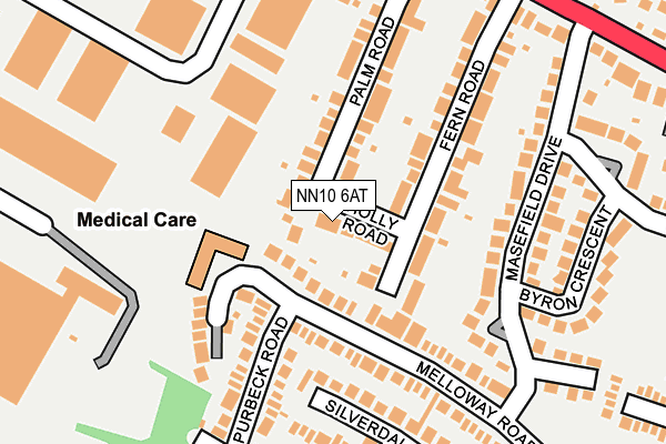 NN10 6AT map - OS OpenMap – Local (Ordnance Survey)