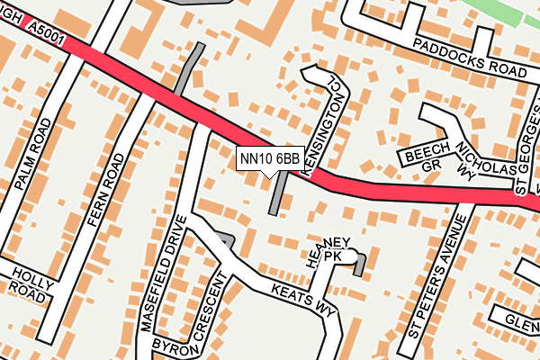 NN10 6BB map - OS OpenMap – Local (Ordnance Survey)
