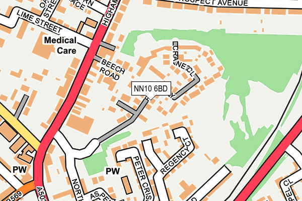 NN10 6BD map - OS OpenMap – Local (Ordnance Survey)