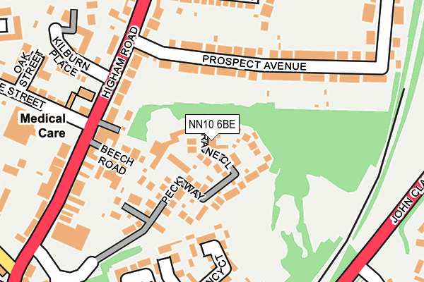 NN10 6BE map - OS OpenMap – Local (Ordnance Survey)