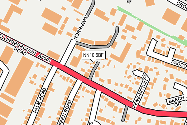 NN10 6BF map - OS OpenMap – Local (Ordnance Survey)