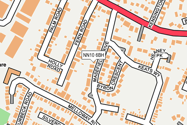 NN10 6BH map - OS OpenMap – Local (Ordnance Survey)