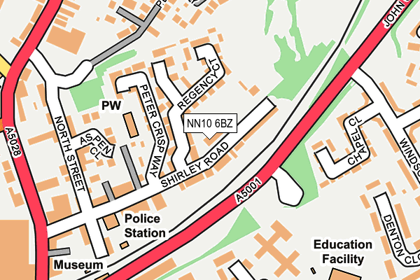 NN10 6BZ map - OS OpenMap – Local (Ordnance Survey)