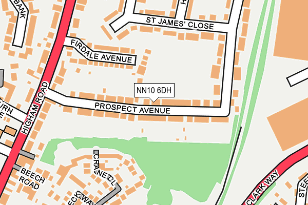 NN10 6DH map - OS OpenMap – Local (Ordnance Survey)