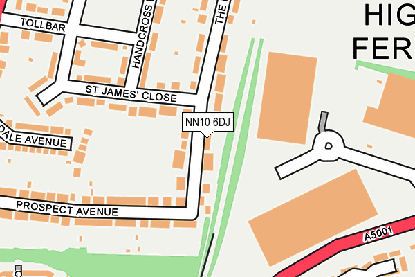 NN10 6DJ map - OS OpenMap – Local (Ordnance Survey)