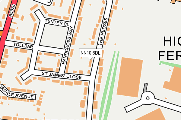NN10 6DL map - OS OpenMap – Local (Ordnance Survey)