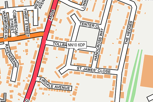 NN10 6DP map - OS OpenMap – Local (Ordnance Survey)