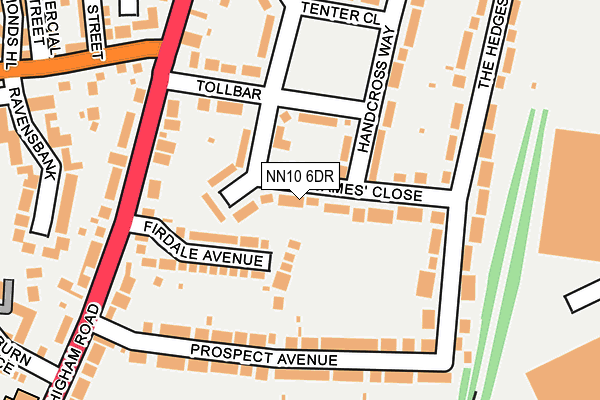 NN10 6DR map - OS OpenMap – Local (Ordnance Survey)