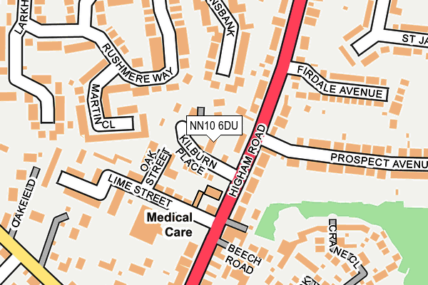 NN10 6DU map - OS OpenMap – Local (Ordnance Survey)