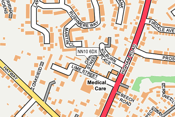 NN10 6DX map - OS OpenMap – Local (Ordnance Survey)