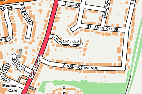 NN10 6ED map - OS OpenMap – Local (Ordnance Survey)