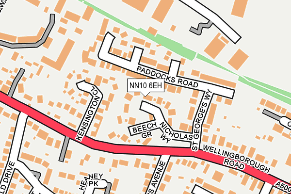 NN10 6EH map - OS OpenMap – Local (Ordnance Survey)