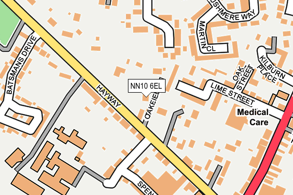 NN10 6EL map - OS OpenMap – Local (Ordnance Survey)