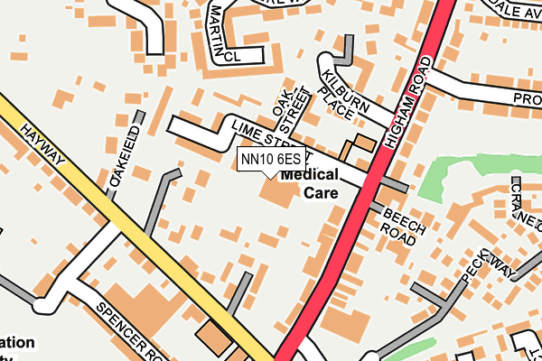NN10 6ES map - OS OpenMap – Local (Ordnance Survey)