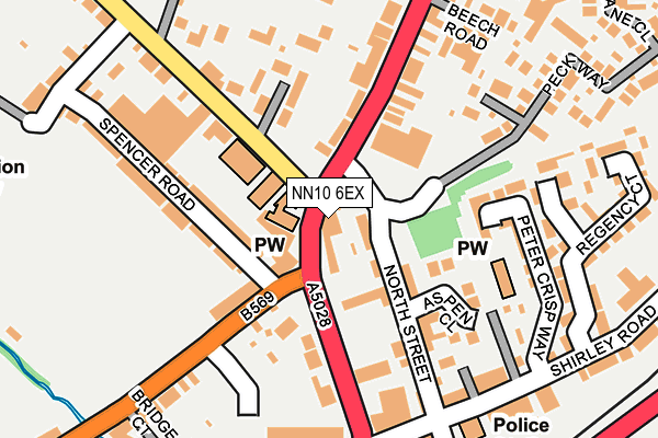 NN10 6EX map - OS OpenMap – Local (Ordnance Survey)