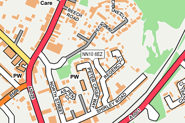 NN10 6EZ map - OS OpenMap – Local (Ordnance Survey)