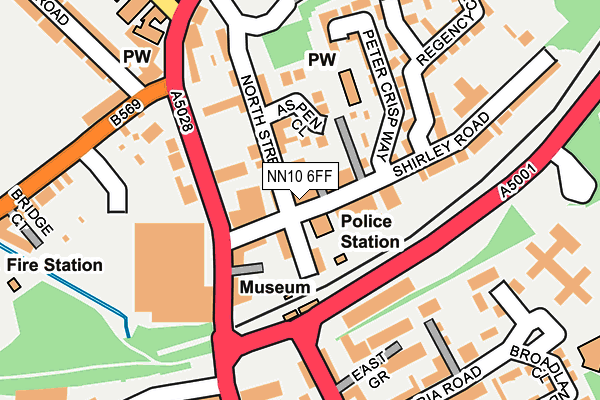 NN10 6FF map - OS OpenMap – Local (Ordnance Survey)