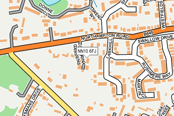 NN10 6FJ map - OS OpenMap – Local (Ordnance Survey)