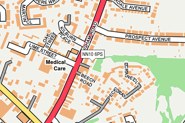 NN10 6PS map - OS OpenMap – Local (Ordnance Survey)