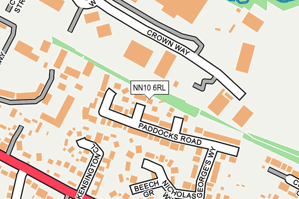 NN10 6RL map - OS OpenMap – Local (Ordnance Survey)