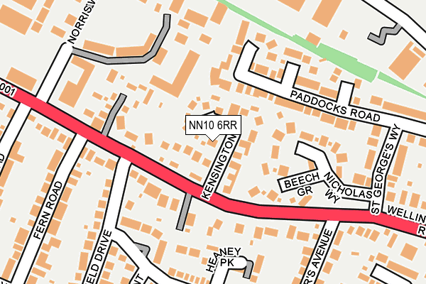 NN10 6RR map - OS OpenMap – Local (Ordnance Survey)