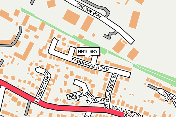 NN10 6RY map - OS OpenMap – Local (Ordnance Survey)